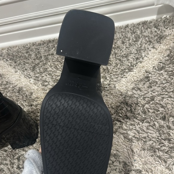 Sam Edelman Circus Women's Layla Black Croc-Embossed Ankle Boots - Picture 12 of 12